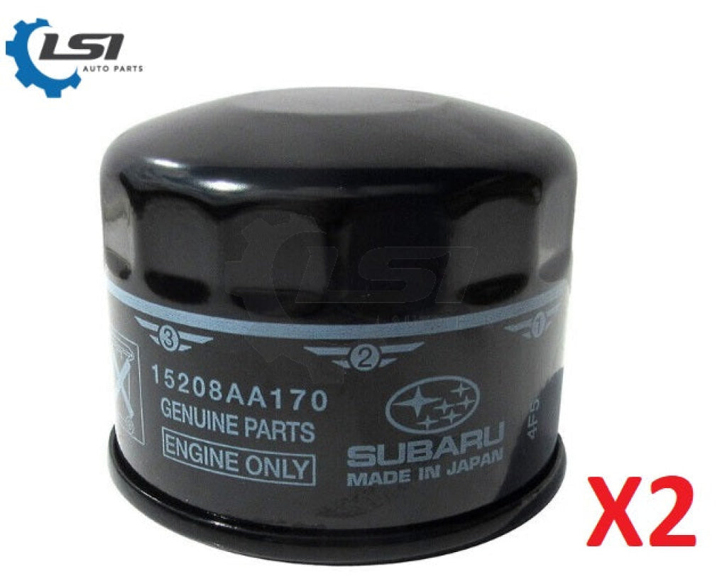 2X Genuine Subaru Oil Filters 15208-Aa170 Filter