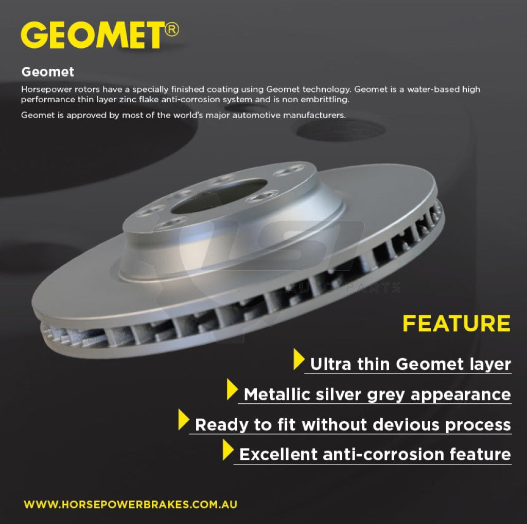Hp Premium Geomet Rotors Front Lh Only Single Disc Brake