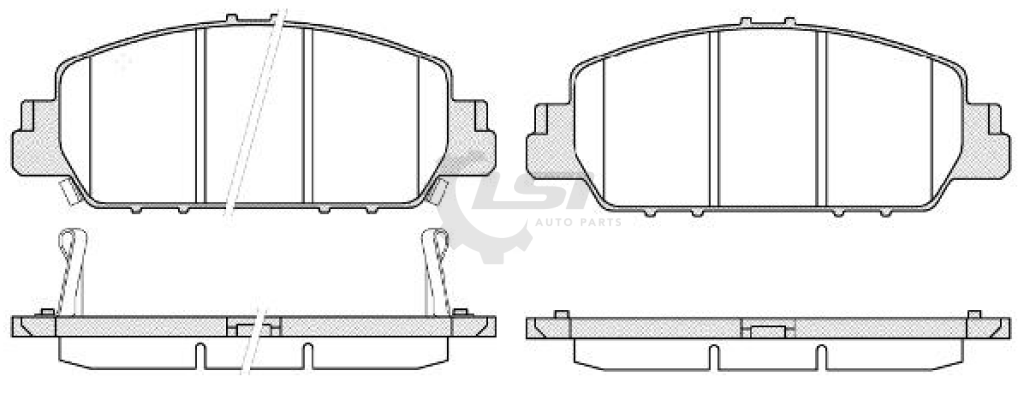 Front Disc Brake Pads Set Of 4 Pieces