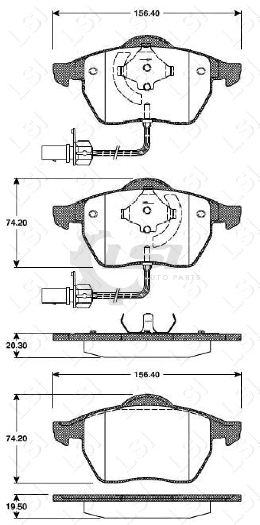 Remsa Brake Pads Fr Audi/ Vw