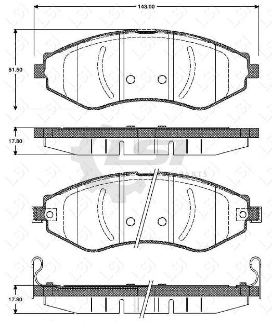 Remsa Brake Pads Fr Chevrolet