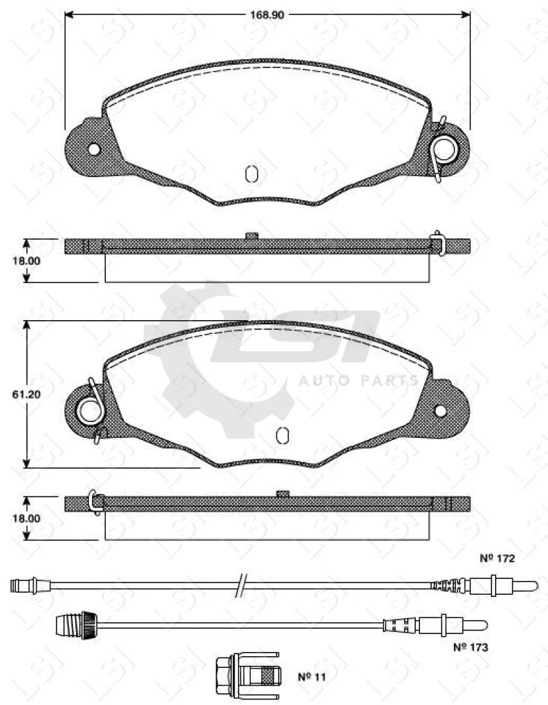 Remsa Brake Pads Fr Citroen/ Peugeot