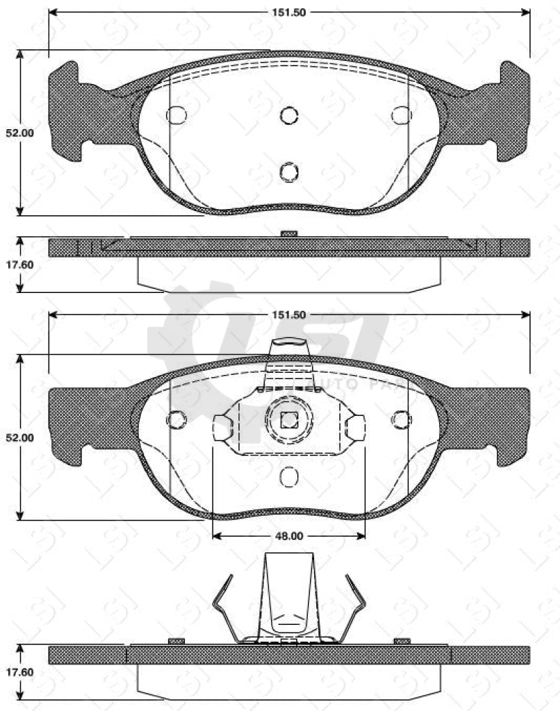 Remsa Brake Pads Fr Fiat