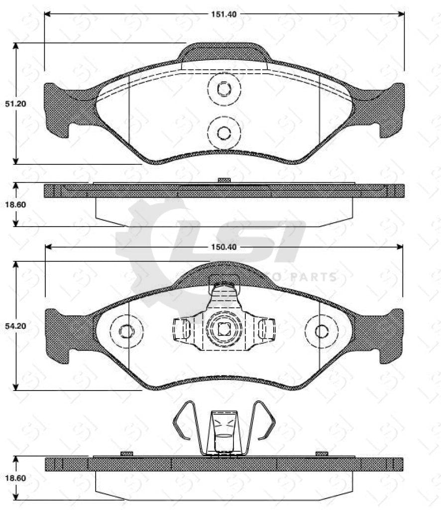 Remsa Brake Pads Fr Ford