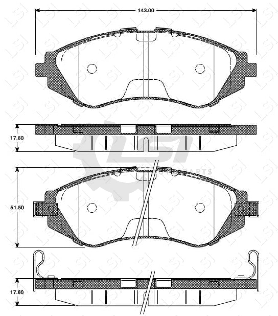 Remsa Brake Pads Fr Holden