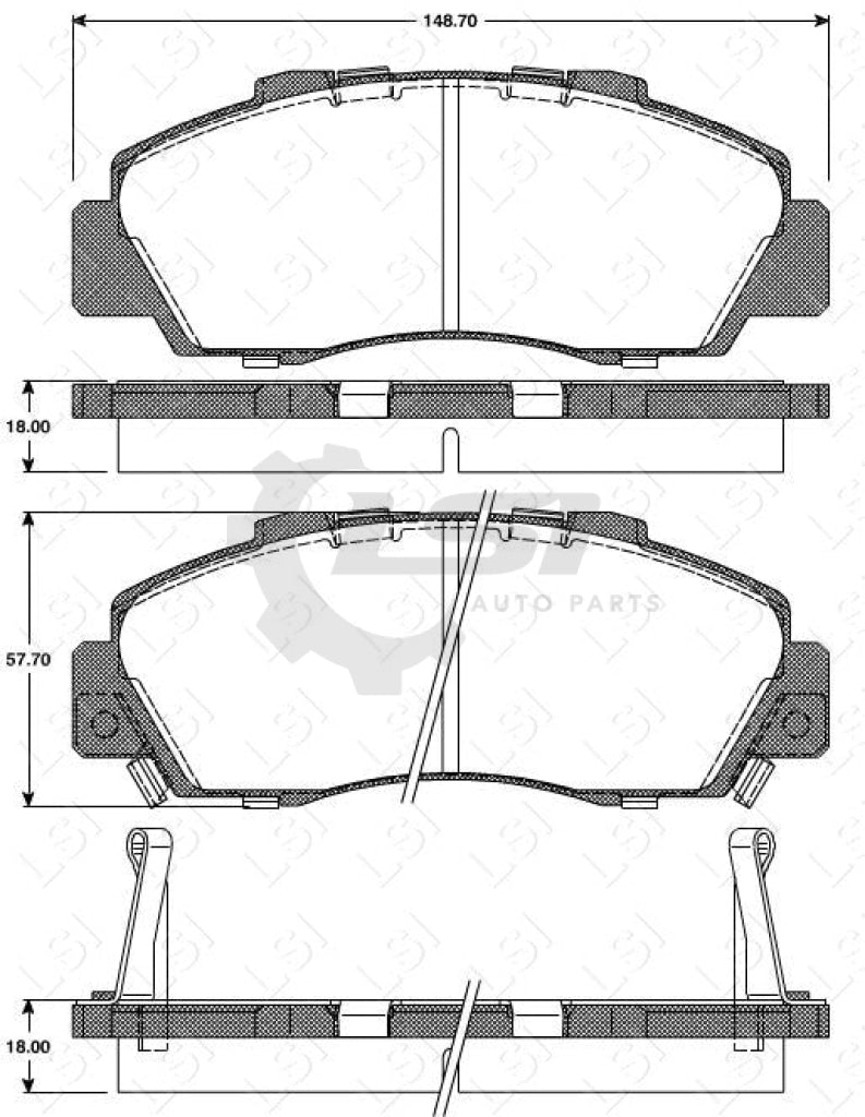 Remsa Brake Pads Fr Honda