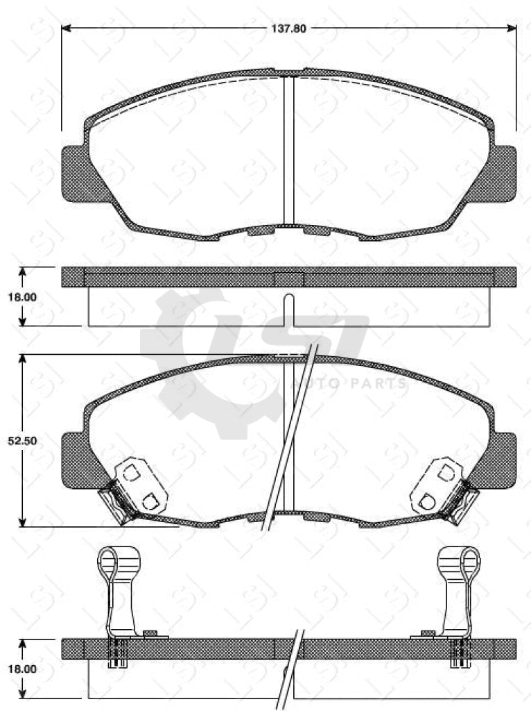 Remsa Brake Pads Fr Honda