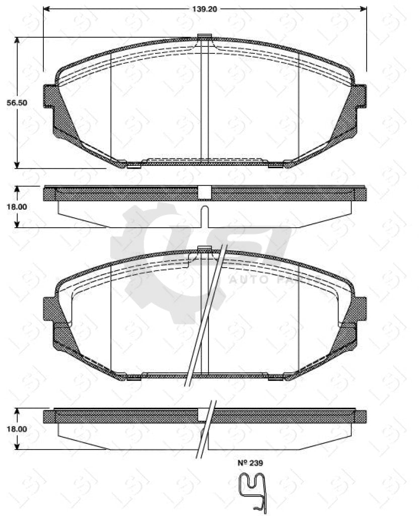 Remsa Brake Pads Fr Honda