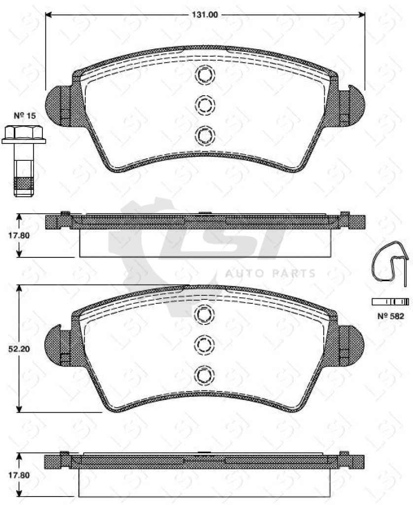 Remsa Brake Pads Fr Peugeot