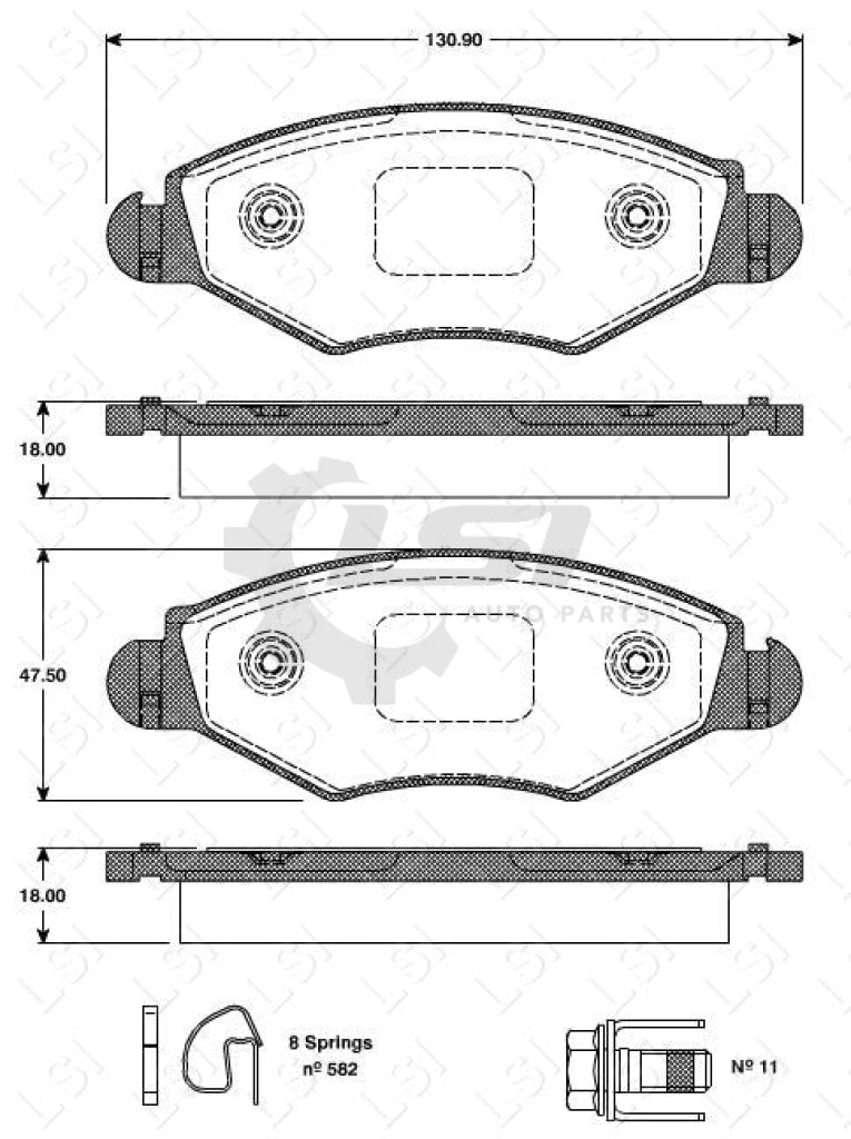 Remsa Brake Pads Fr Peugeot