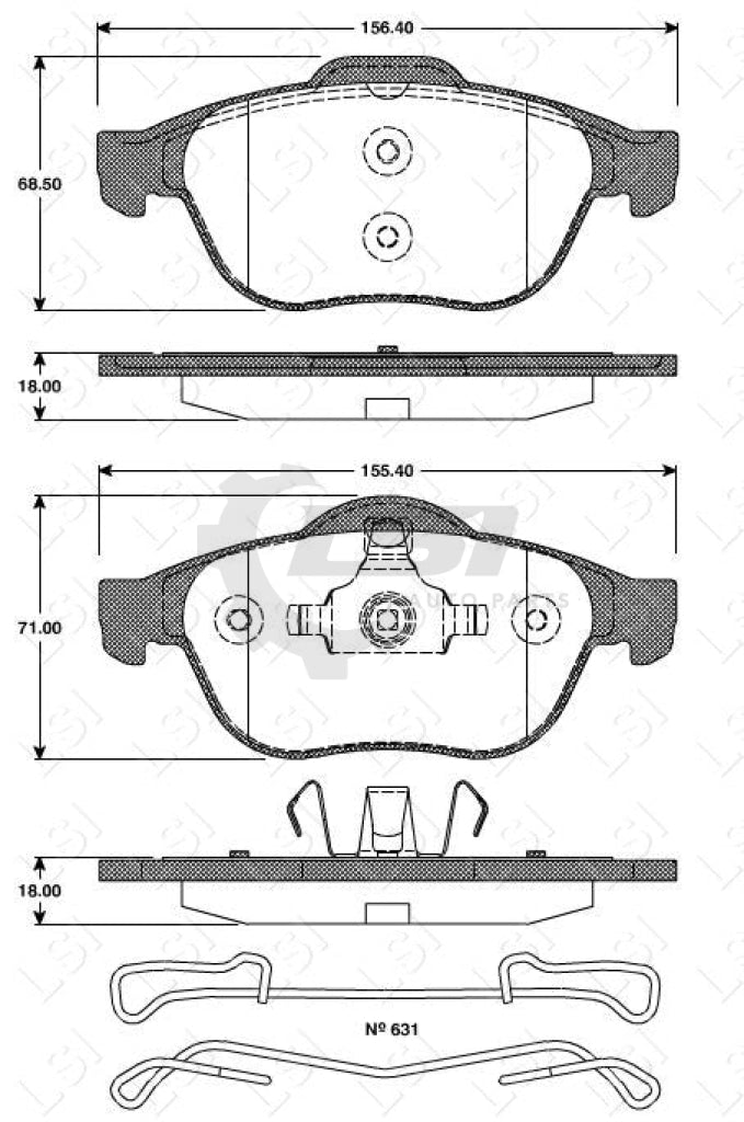 Remsa Brake Pads Fr Renault