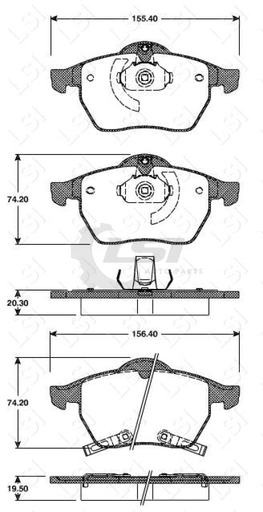 Remsa Brake Pads Fr Saab