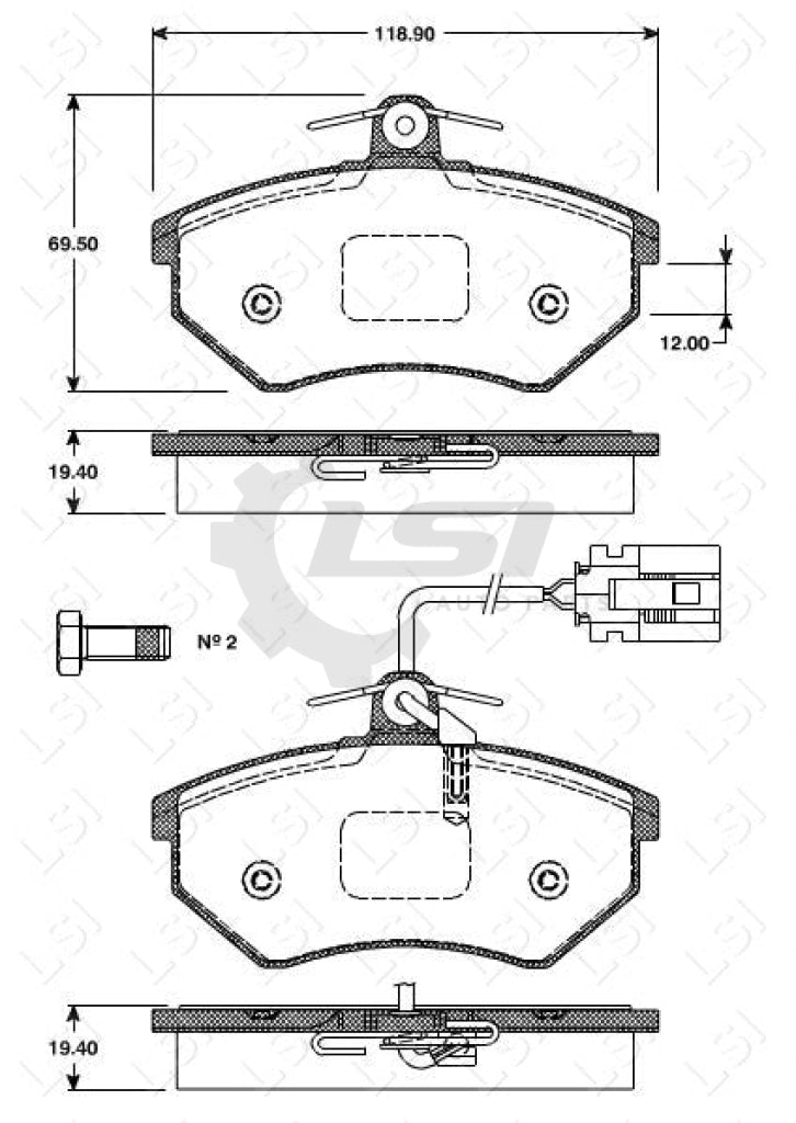 Remsa Brake Pads Fr Vw