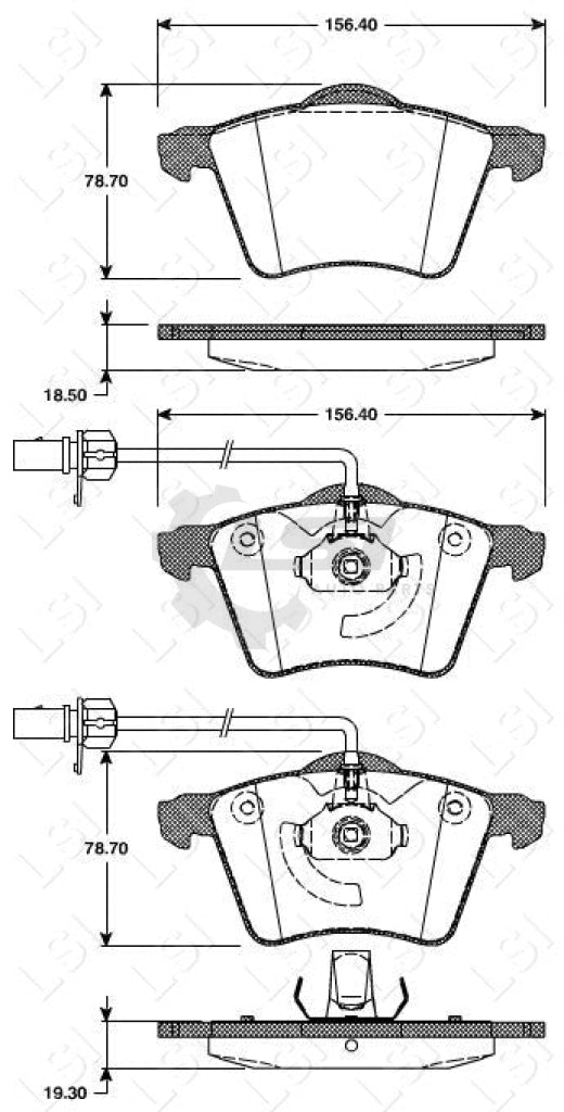 Remsa Brake Pads Fr Vw