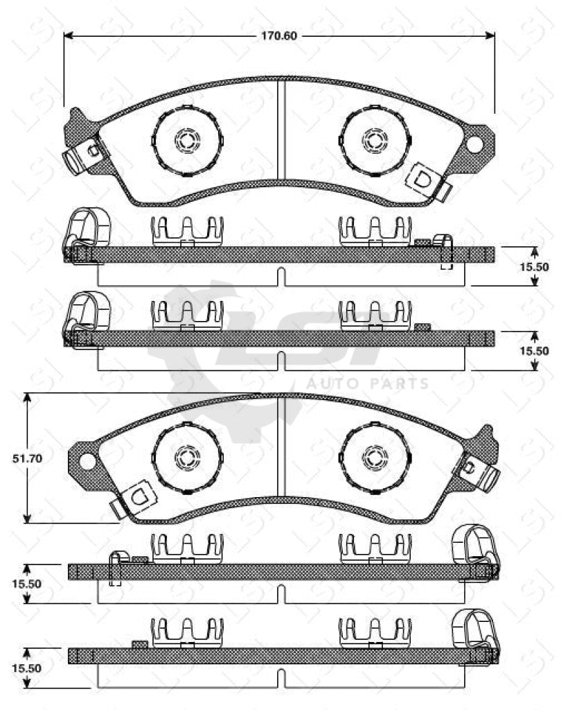 Remsa Brake Pads Front Chevrolet