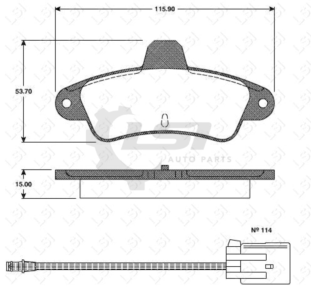 Remsa Brake Pads Rear Ford