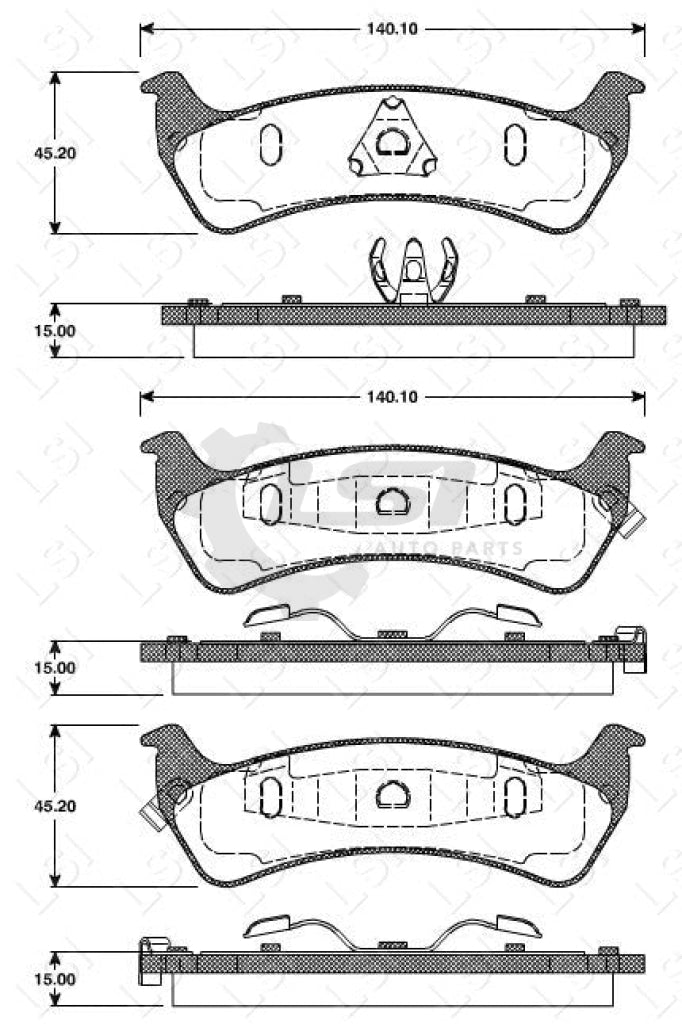 Remsa Brake Pads Rear Jeep