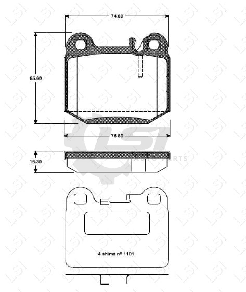 Remsa Brake Pads Rear Mercedes Benz