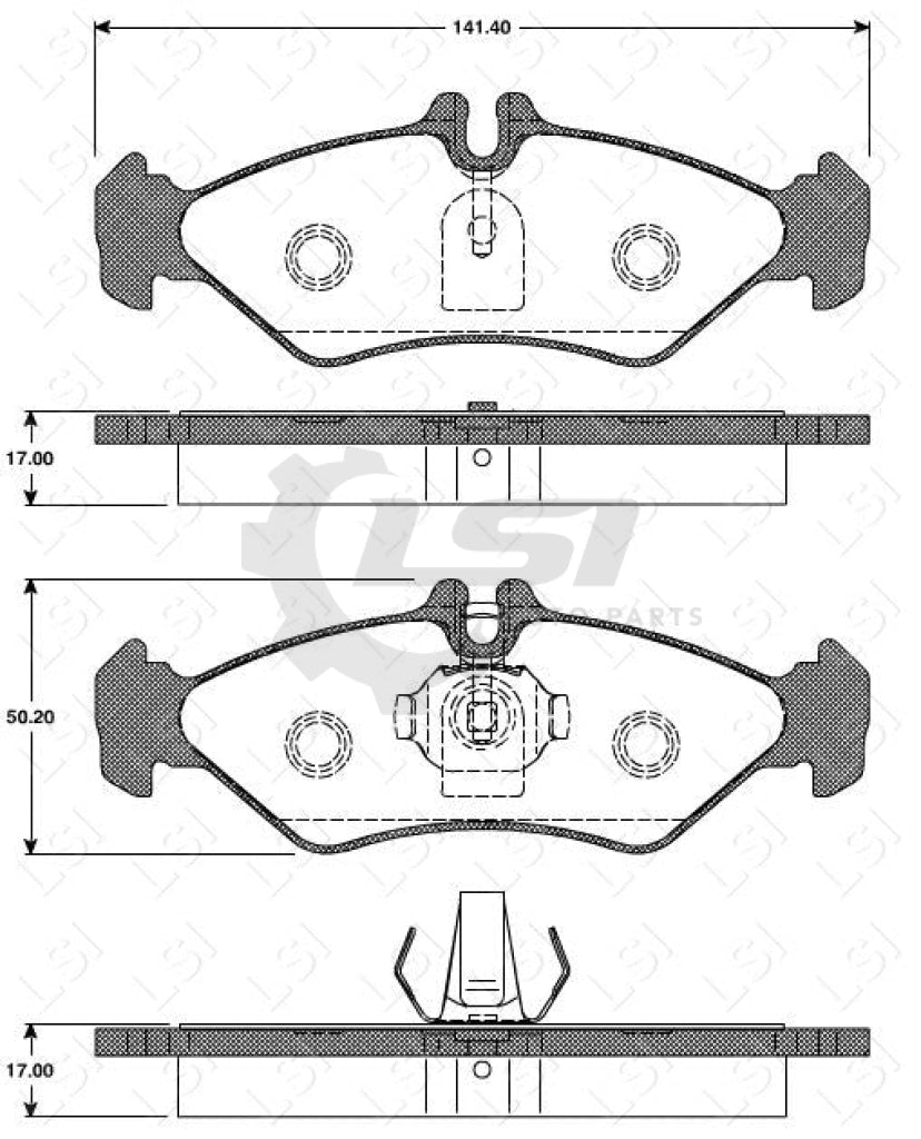 Remsa Brake Pads Rear Mercedes Benz/ Vw S1009