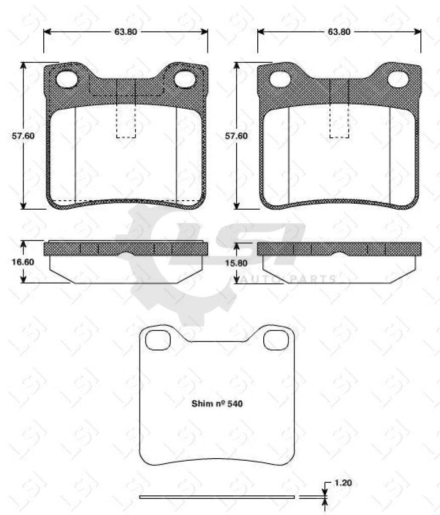 Remsa Brake Pads Rear Peugeot