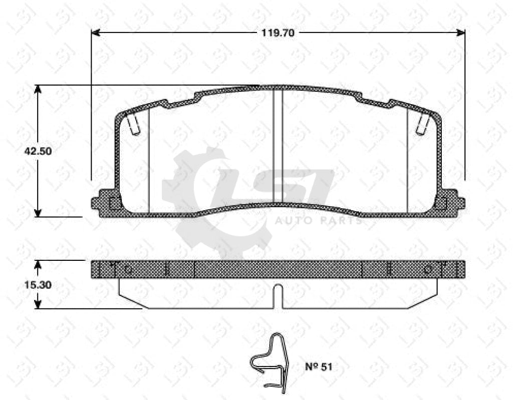 Remsa Brake Pads Rear Toyota