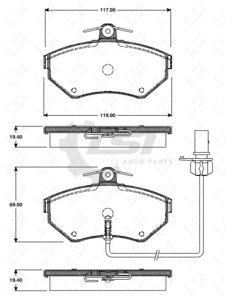 Roadhouse Brake Pads Fr Audi/ Vw