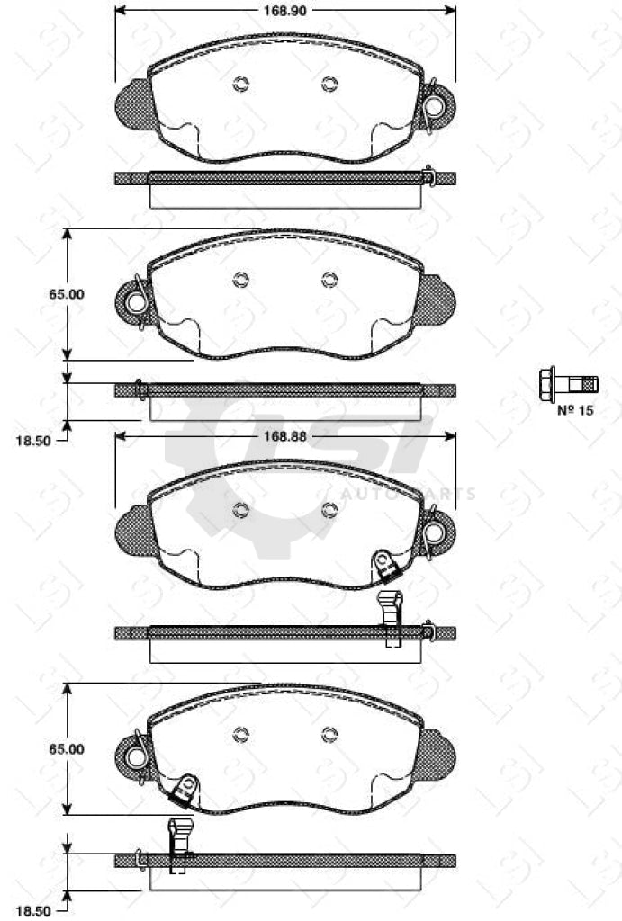 Roadhouse Brake Pads Fr Ford