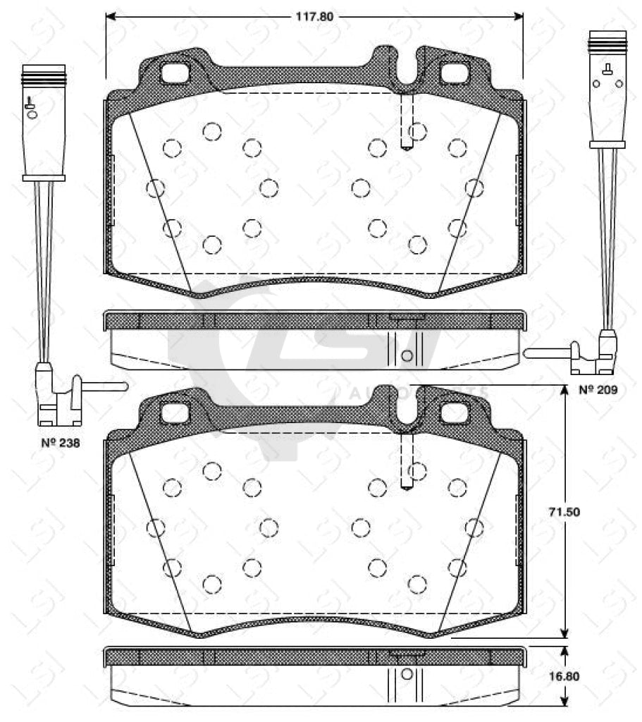 Roadhouse Brake Pads Fr Mercedes Benz