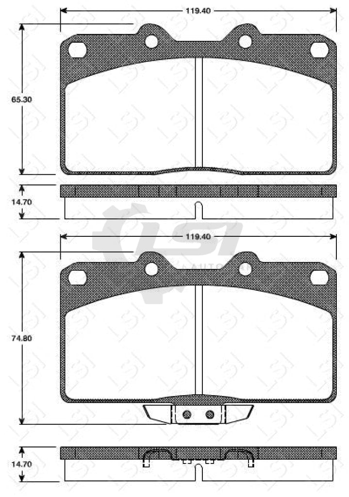 Roadhouse Brake Pads Fr Mitsubishi