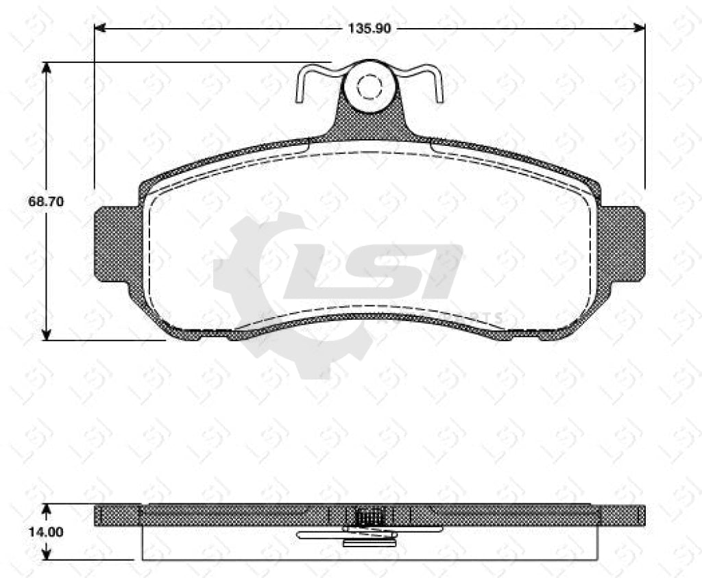 Roadhouse Brake Pads Fr Mitsubishi