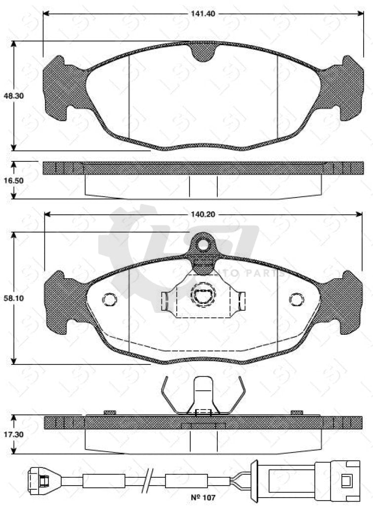 Roadhouse Brake Pads Fr Opel/Jaguar