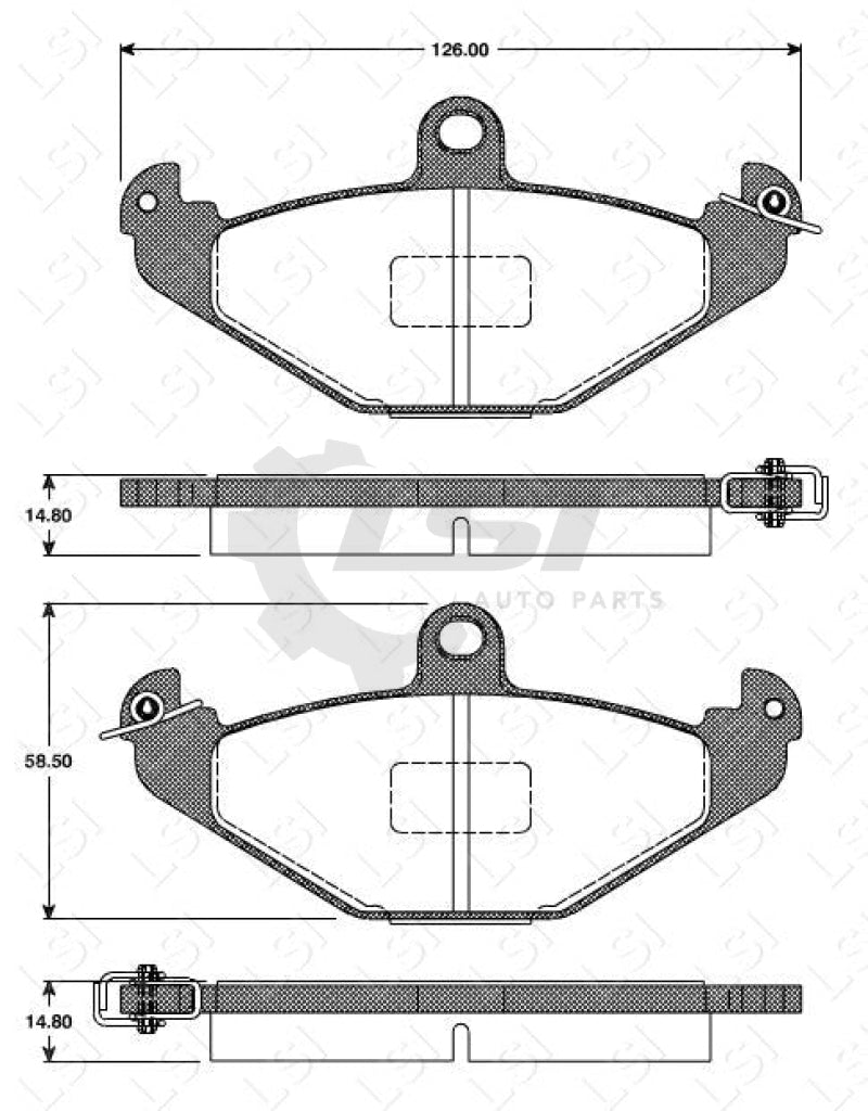 Roadhouse Brake Pads Rear Dodge/ Renault