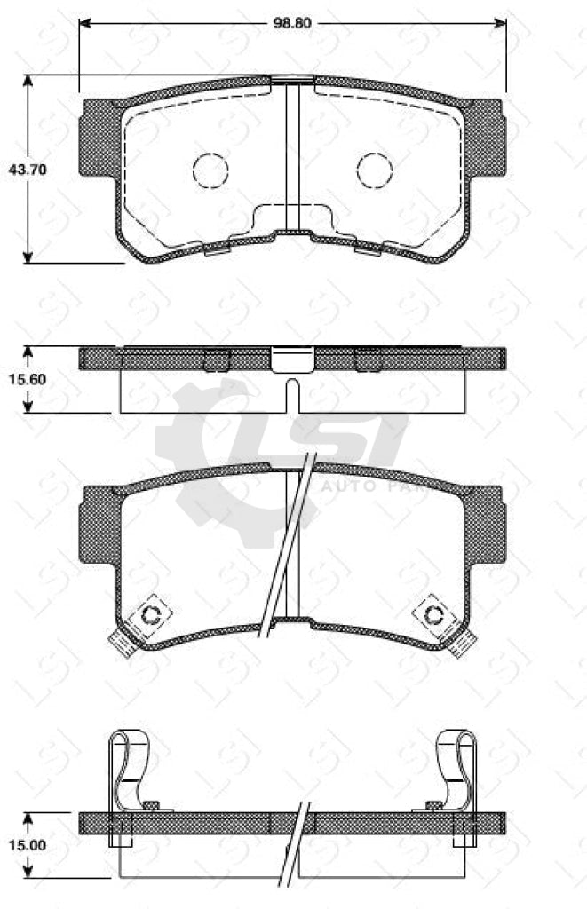 Roadhouse Brake Pads Rear Hyundai