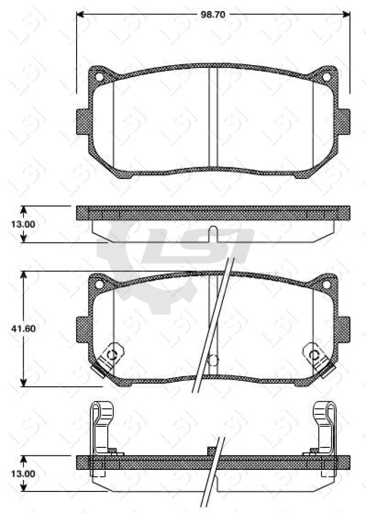 Roadhouse Brake Pads Rear Kia