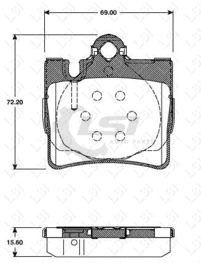 Roadhouse Brake Pads Rear Mercedes Benz