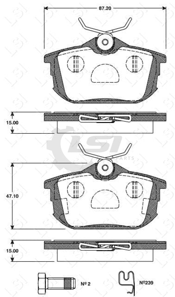 Roadhouse Brake Pads Rear Volvo/ Mitsubishi