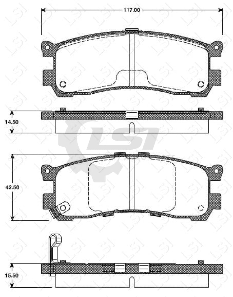 Remsa Brake Pads Rear Mazda